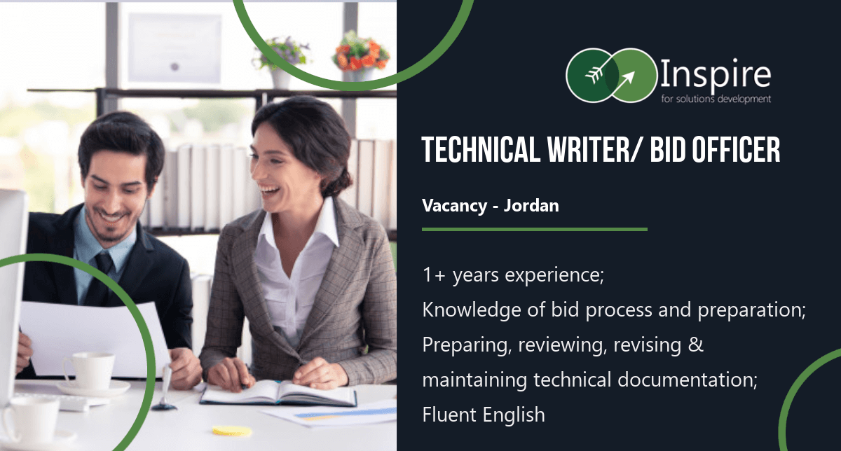 Technical Writer / Bid Officer Vacancy Vacancy